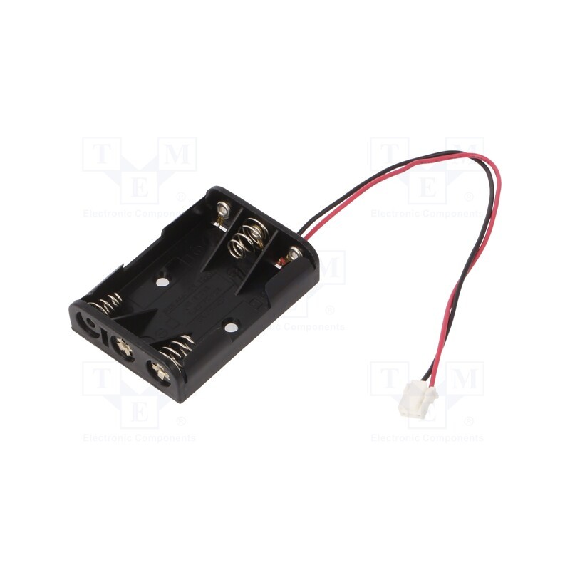 1 pcs x KEYSTONE - 2480CN - Holder, AAA,R03, Batt.no: 3, 3pin,leads 150mm,terminal