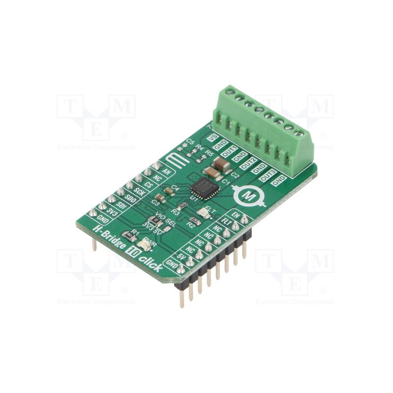 1 pcs x MIKROE - H-BRIDGE 10 CLICK - Click board, motor driver,H bridge, analog,SPI, MP6523