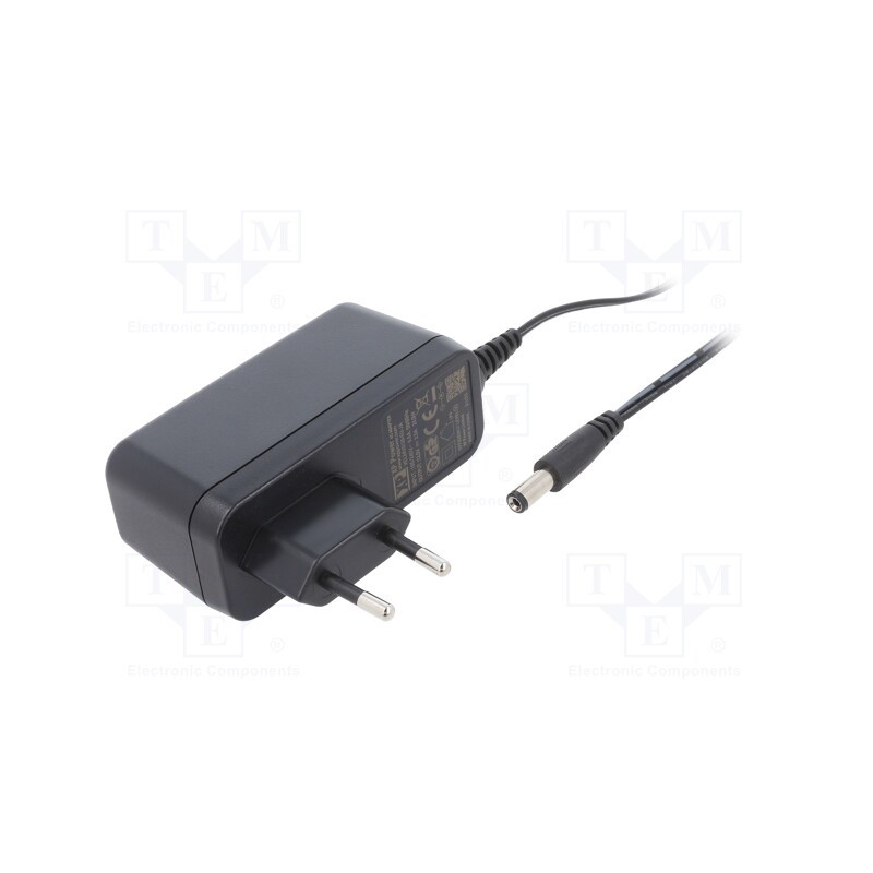 1 pcs x XP POWER - VEL24US120-EU-JA - Power supply: switched-mode, plug, 12VDC, 2A, 24W, Plug: EU, 85%