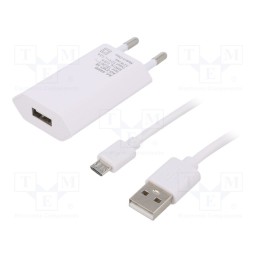 1 pcs x Goobay - 44983 - Power supply: switched-mode, plug, 5VDC, 5W, Plug: EU, 76.1%, white