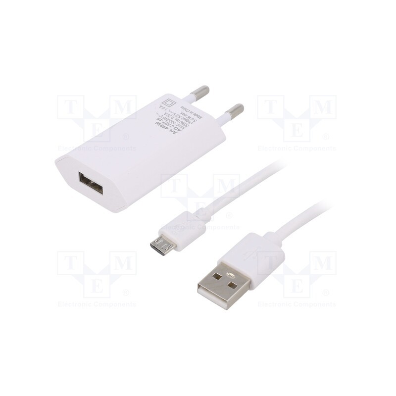 1 pcs x Goobay - 44983 - Power supply: switched-mode, plug, 5VDC, 5W, Plug: EU, 76.1%, white