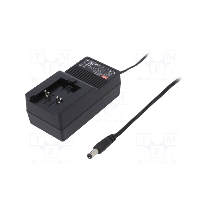 1 pcs x MEAN WELL - GE40I24-P1J - Power supply: switched-mode, plug, 24VDC, 1.67A, 40W, Out: 5,5/2,1