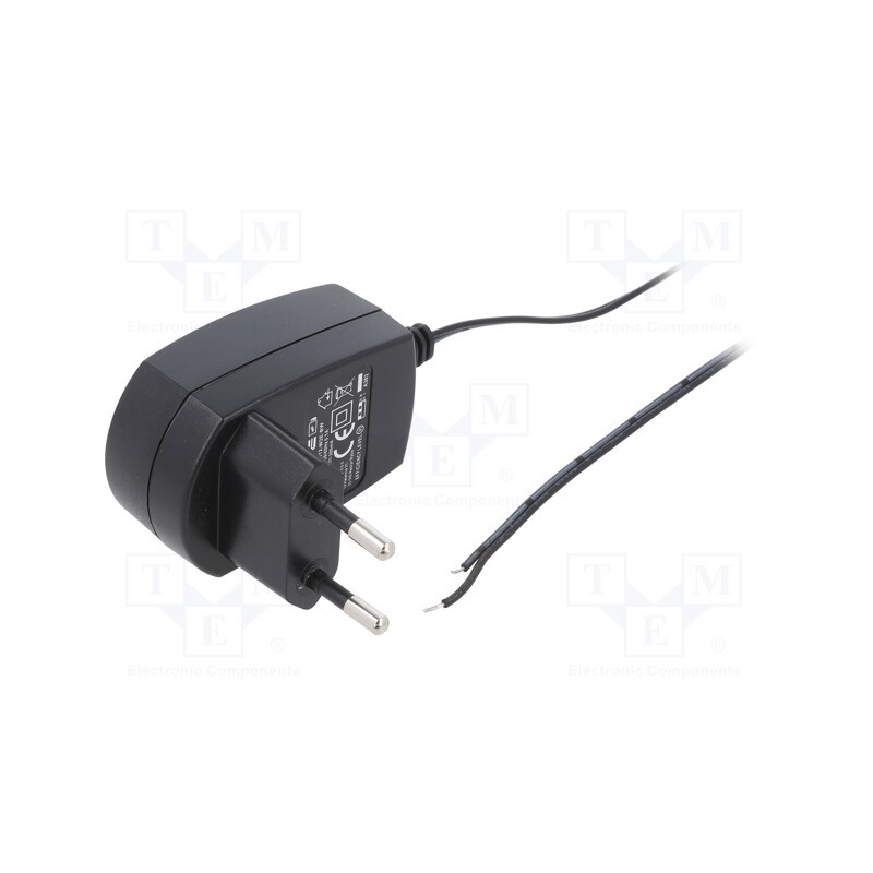 1 pcs x ESPE - ESPE-0312-W2E-BW - Power supply: switched-mode, plug, 12VDC, 0.3A, 3.6W, Plug: EU, 75%