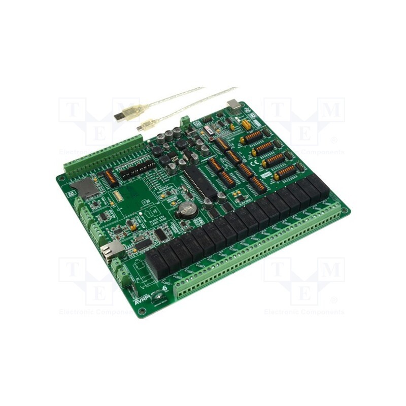 1 pcs x MIKROE - AVRPLC16 V6 PLC SYSTEM - Dev.kit: Microchip AVR, ATMEGA, uC: ATMEGA32