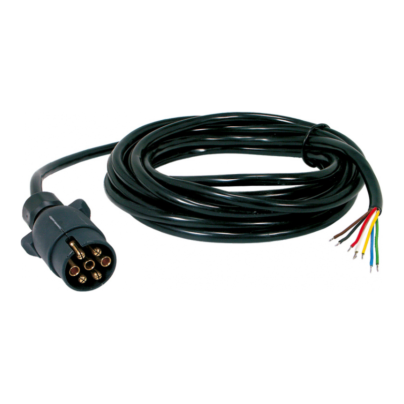 Trailer connection cable, 1 plug, 10 m