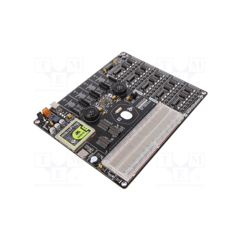 1 pcs x MIKROE - HEXIWEAR WORKSTATION - Dev.kit: ARM NXP, pin strips,microSD,mikroBUS socket x4,USB B