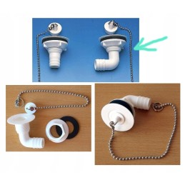 Water drain for the washbasin, 19mm, 3-4 angle