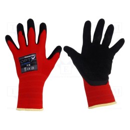 1 set x WONDER GRIP - 52958 - Protective gloves, Size: 11,XXL, red, polyester, Opty