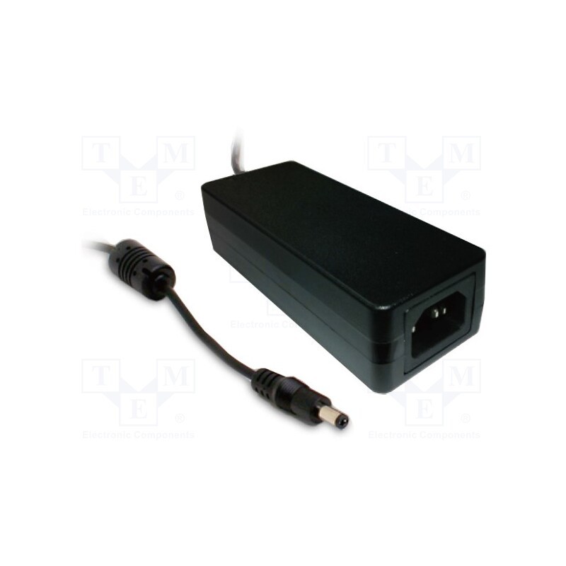 1 pcs x MEAN WELL - GSM40A12-P1J - Power supply: switched-mode, 12VDC, 3.34A, Out: 5,5/2,1, 40W, 88%