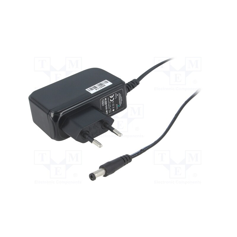 1 pcs x CELLEVIA POWER - CLW-1515-W2E-ER - Power supply: switched-mode, plug, 15VDC, 1A, 15W, Plug: EU, 84%
