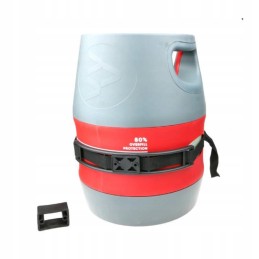 Gas cylinder belt for mounting in a gas bank camper