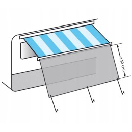 Sun blocker 350 awning wall