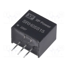 1 pcs x XP POWER - SRH05S15 - Converter: DC/DC, Uin: 21÷72V, Uout: 15VDC, Iout: 500mA, SIP3, 800kHz