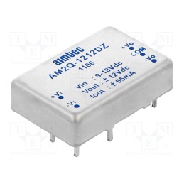 1 pcs x AIMTEC - AM2Q-1212DZ - Converter: DC/DC, 2W, Uin: 9÷18V, Uout: 12VDC, Uout2: -12VDC, 1'x0,7'