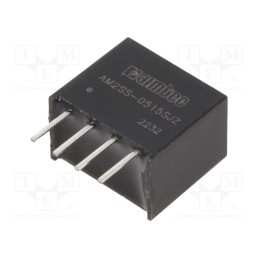 1 pcs x AIMTEC - AM2SS-0515SJZ - Converter: DC/DC, 2W, Uin: 4.5÷5.5V, Uout: 15VDC, Iout: 133mA, SIP4