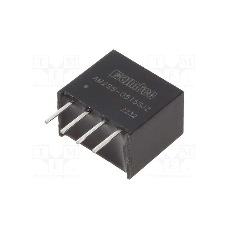 1 pcs x AIMTEC - AM2SS-0515SJZ - Converter: DC/DC, 2W, Uin: 4.5÷5.5V, Uout: 15VDC, Iout: 133mA, SIP4