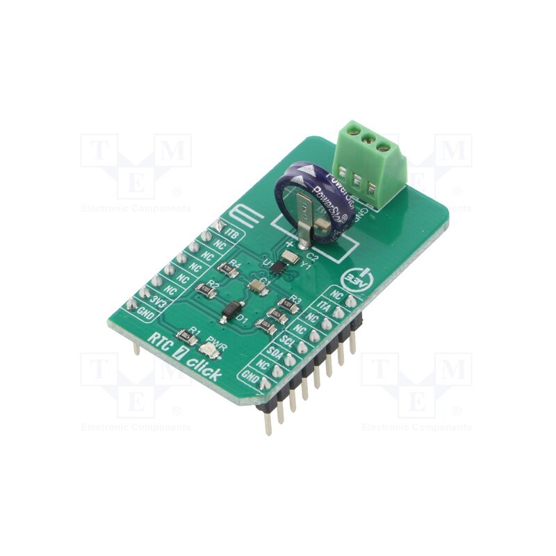 1 pcs x MIKROE - RTC 7 CLICK - Click board, RTC, GPIO,I2C, MAX31341B, prototype board, 3.3VDC