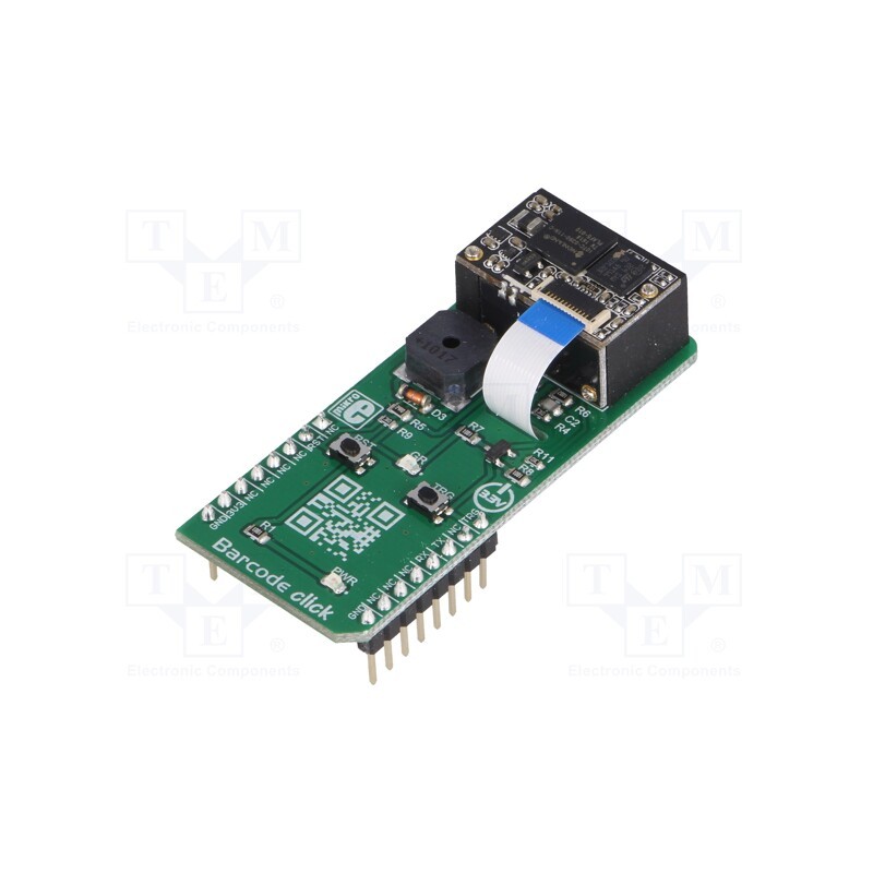 1 pcs x MIKROE - BARCODE CLICK - Click board, barcode and QR code reader, GPIO,UART, LV3296