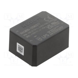 1 pcs x RECOM - RACM30-12DK/277 - Converter: AC/DC, 30W, 85÷305VAC, Uout: 12VDC, Uout2: -12VDC, 86%