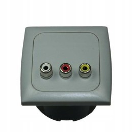 C line audio socket, isobox frame, gray haba