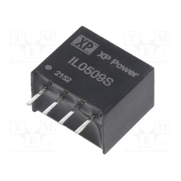 1 pcs x XP POWER - IL0509S - Converter: DC/DC, 2W, Uin: 5V, Uout: 9VDC, Iout: 222mA, SIP, 70kHz, THT