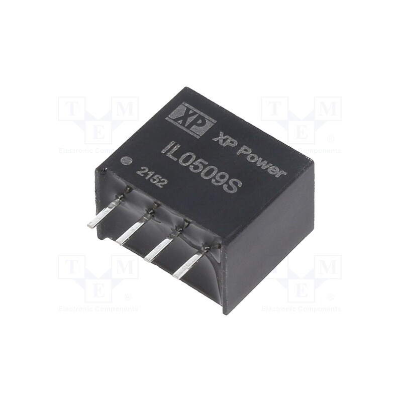 1 pcs x XP POWER - IL0509S - Converter: DC/DC, 2W, Uin: 5V, Uout: 9VDC, Iout: 222mA, SIP, 70kHz, THT