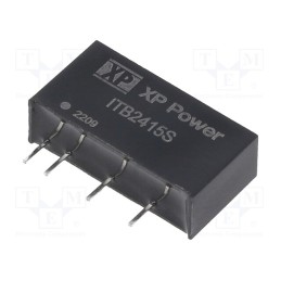1 pcs x XP POWER - ITB2415S - Converter: DC/DC, 1W, Uin: 24V, Uout: 15VDC, Iout: 66.7mA, SIP, 50kHz