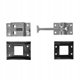 Lock, galvanized door holder