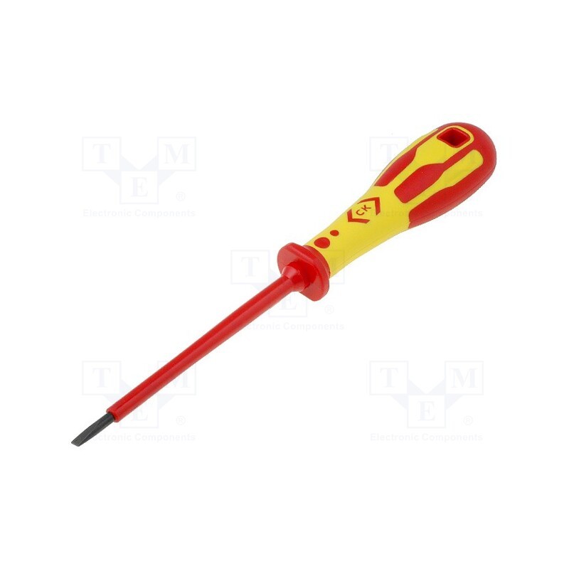 1 pcs x C.K - T49144-035 - Screwdriver, insulated, slot, 3,5x0,6mm, Blade length: 100mm