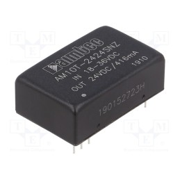 1 pcs x AIMTEC - AM10T-2424SNZ - Converter: DC/DC, 10W, Uin: 18÷36V, Uout: 24VDC, Iout: 0.416A, DIP24