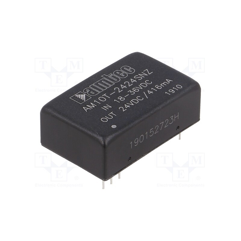 1 pcs x AIMTEC - AM10T-2424SNZ - Converter: DC/DC, 10W, Uin: 18÷36V, Uout: 24VDC, Iout: 0.416A, DIP24