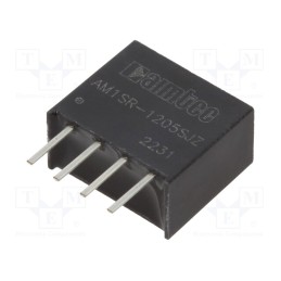 1 pcs x AIMTEC - AM1SR-1205SJZ - Converter: DC/DC, 0.75W, Uin: 11.4÷12.6V, Uout: 5VDC, Iout: 150mA