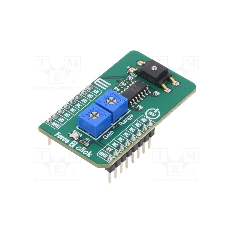 1 pcs x MIKROE - FORCE 2 CLICK - Click board, press force measure, analog, FSS015NGT, 5VDC