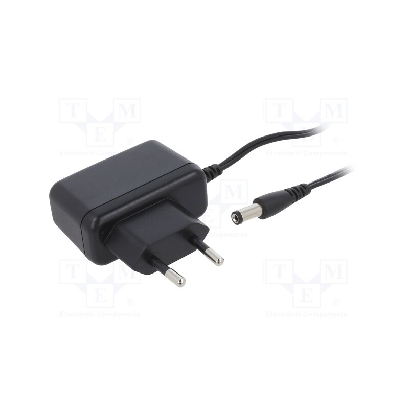 1 pcs x XP POWER - VEL05US060-EU-JA - Power supply: switched-mode, plug, 6VDC, 0.83A, 5W, Plug: EU, 76%