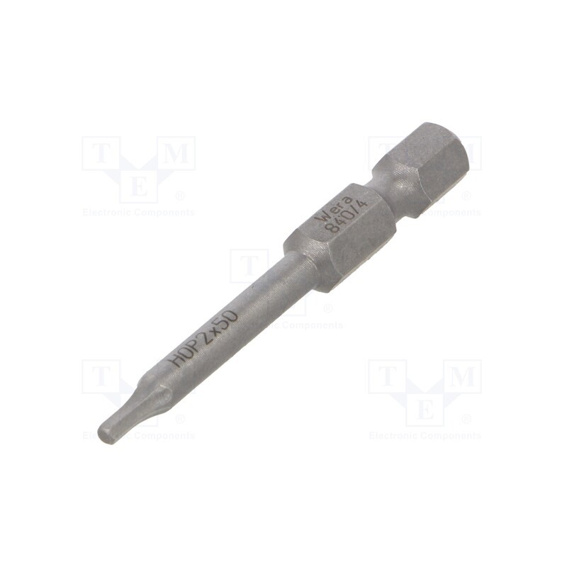 1 pcs x WERA - 5059603001 - Screwdriver bit, hex key, HEX 2mm, Overall len: 50mm
