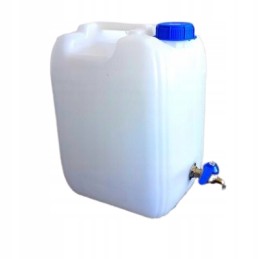 Water tank canister with tap, metal, 10 l