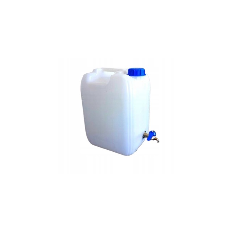 Water tank canister with tap, metal, 10 l
