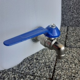 Water tank canister with tap, metal, 10 l