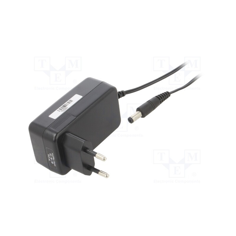 1 pcs x POS - POSC12150A-H-CN - Power supply: switched-mode, plug, 12VDC, 1.5A, 18W, Plug: EU, 85%