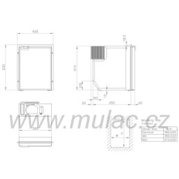 Built-in compressor refrigerator cr49 12 24v 49 l