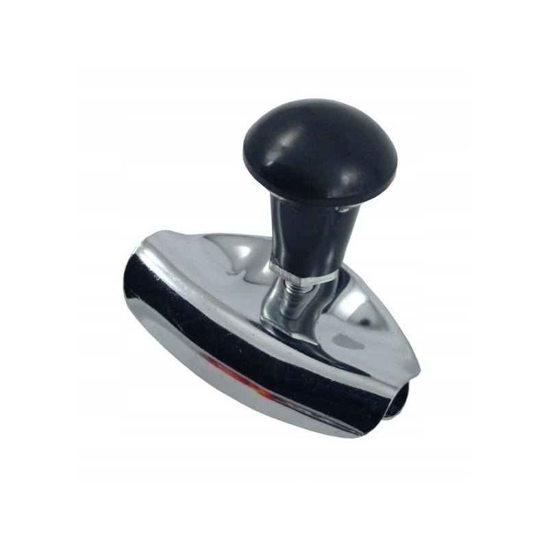 Ball knob on the steering wheel of a forklift bus