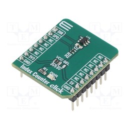 1 pcs x MIKROE - INDEX COUNTER CLICK - Click board, Hall sensor, GPIO, TLE4966K, prototype board