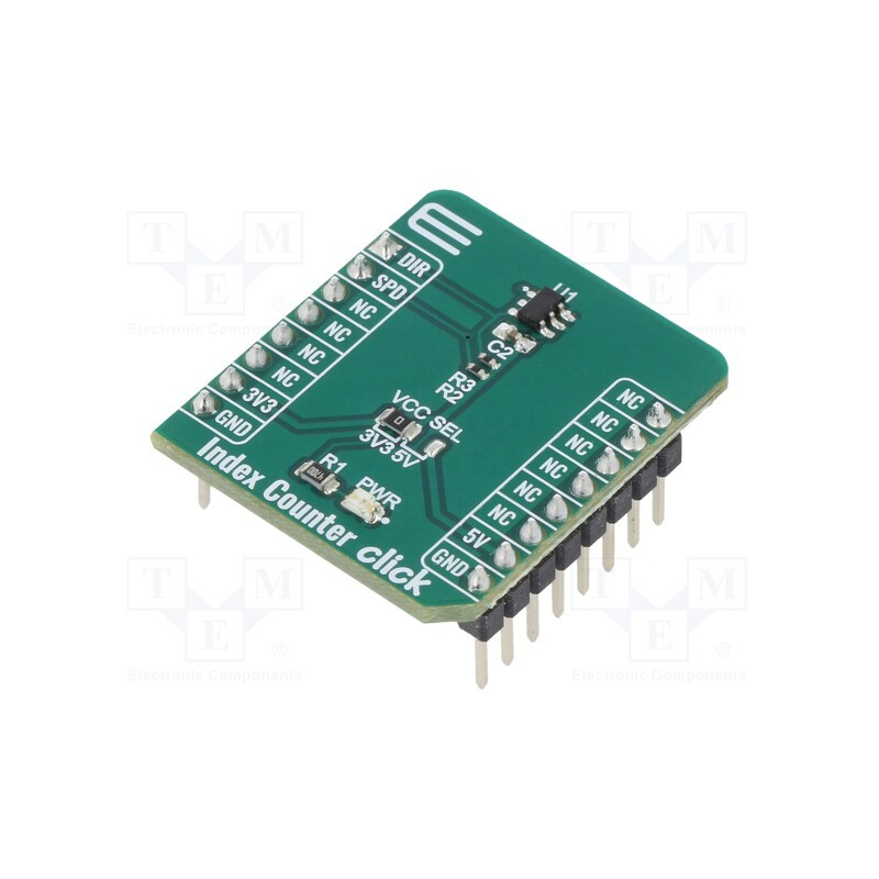 1 pcs x MIKROE - INDEX COUNTER CLICK - Click board, Hall sensor, GPIO, TLE4966K, prototype board