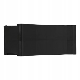 Black wheel chock with handle and mounting