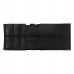 Black wheel chock with handle and mounting