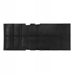 Black wheel chock with handle and mounting