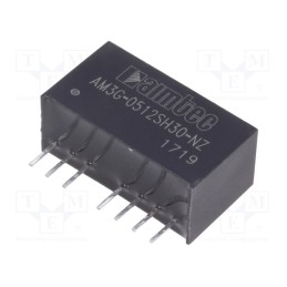 1 pcs x AIMTEC - AM3G-0512SH30-NZ - Converter: DC/DC, 3W, Uin: 4.5÷9V, Uout: 12VDC, Iout: 208mA, SIP8