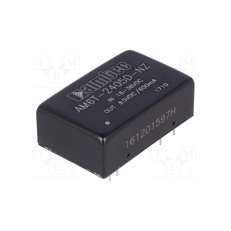 1 pcs x AIMTEC - AM6T-2405D-NZ - Converter: DC/DC, 6W, Uin: 18÷36V, Uout: 5VDC, Uout2: -5VDC, DIP24