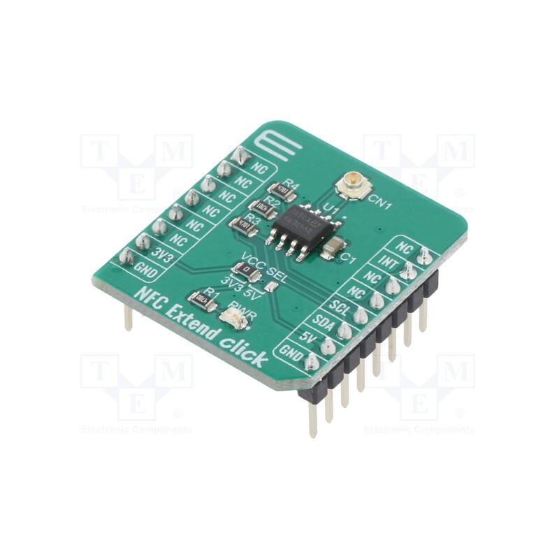 1 pcs x MIKROE - NFC EXTEND CLICK - Click board, RFID, I2C, ST25DV16K, prototype board, 3.3VDC,5VDC