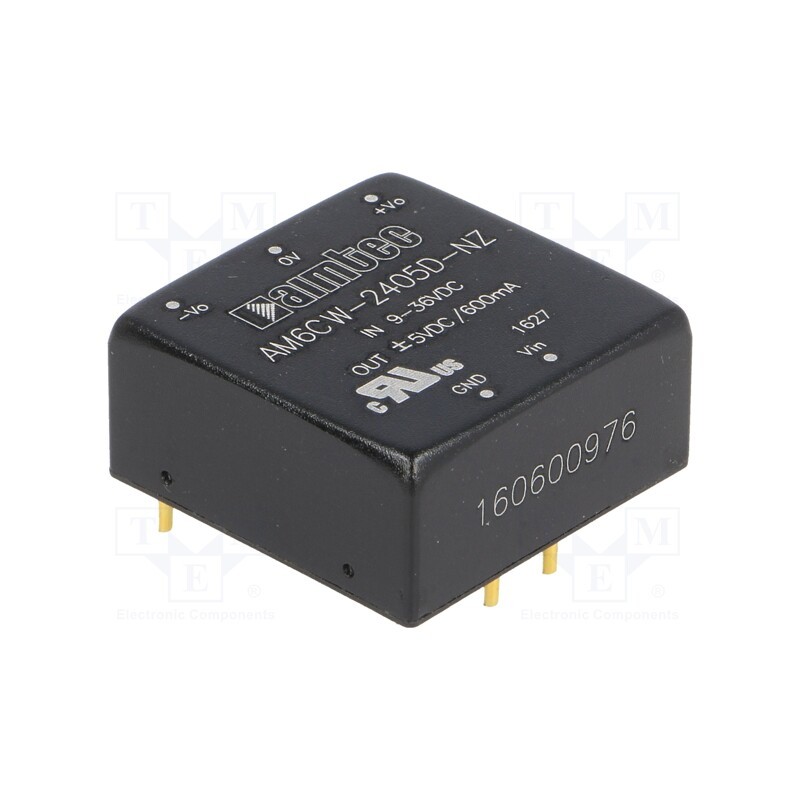 1 pcs x AIMTEC - AM6CW-2405D-NZ - Converter: DC/DC, 6W, Uin: 9÷36V, Uout: 5VDC, Uout2: -5VDC, 1'x1'